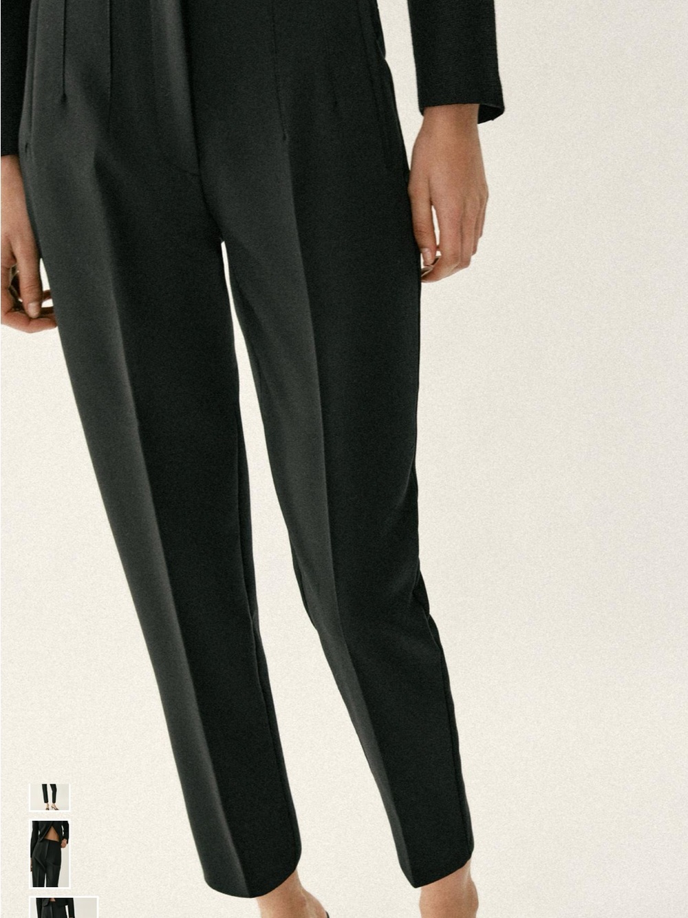 Zara Women’s Black High-Rise Tapered Trousers Buisness pants Size XS